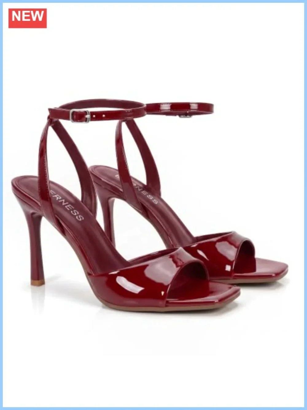 Square Toe Stiletto Heels Ankle Strap Sandals Party Wedding